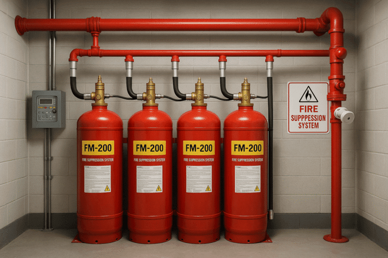 Kidde cylinder with UL FM approved filling tag and batch number