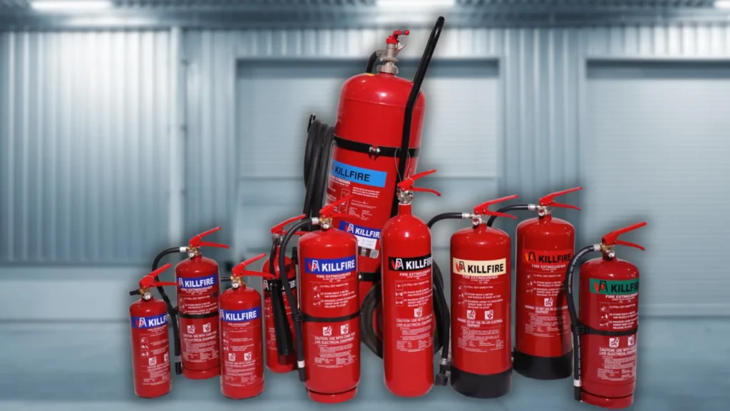 Full range of Killfire fire extinguishers by Asiatic Fire System Pte Ltd, available in Singapore
