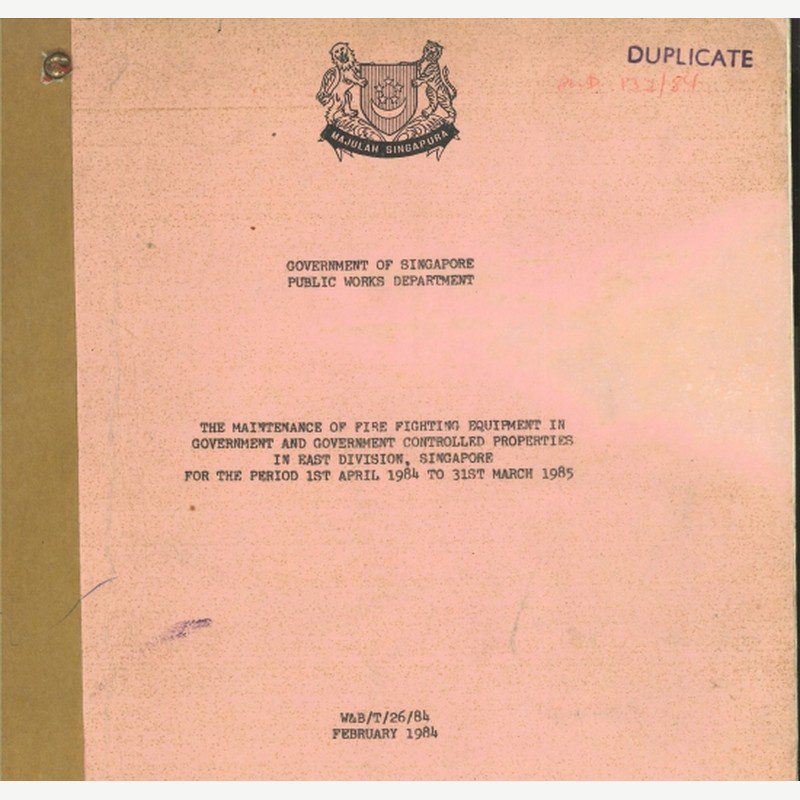 Government tender document, 1984